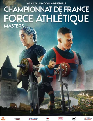 Affiche officielle de Championnats de France Masters de Force Athlétique FA 2026