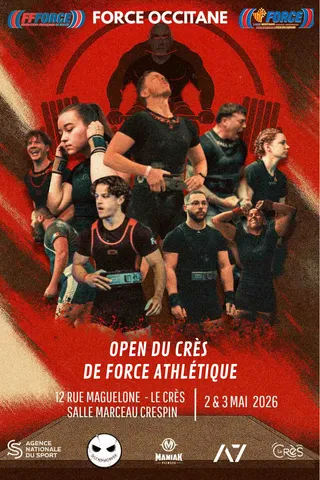 Affiche officielle de 2 ème OPEN DU CRES DE FORCE ATHLETIQUE